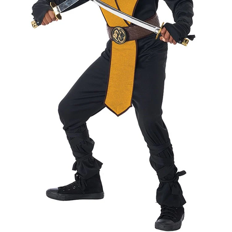 Dragon Master Yellow Ninja Boys Costume - Image 2