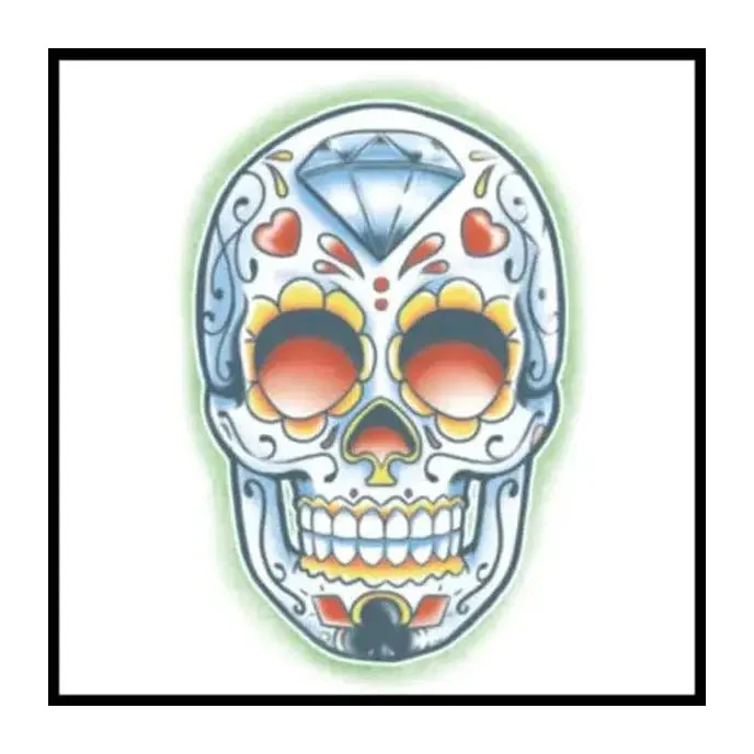 El Jugador Day Of The Dead Temporary Tattoos