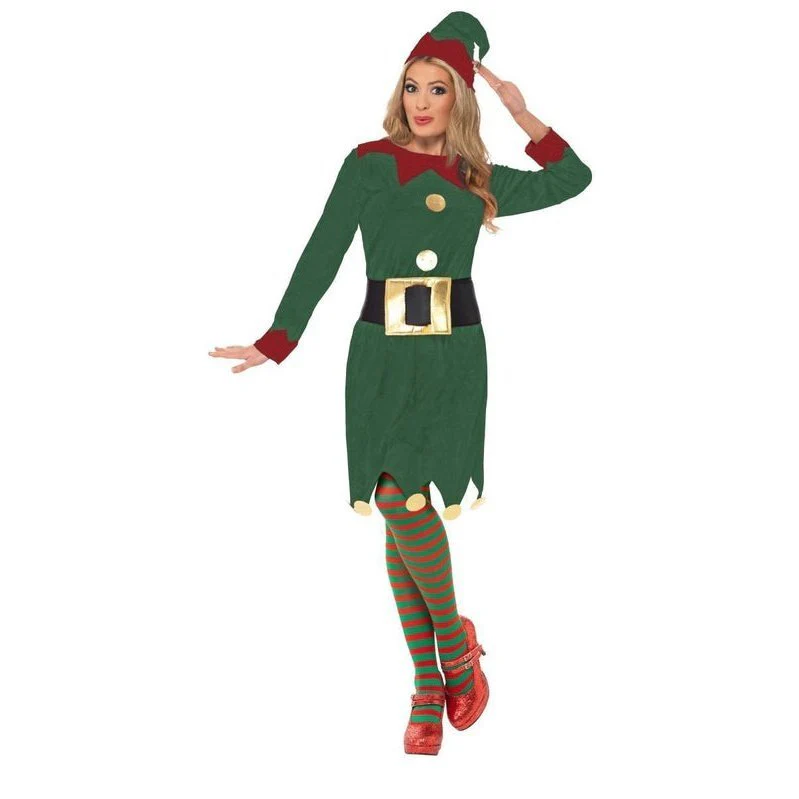 Elf Costume, with Dress, Hat & Belt - Image 2