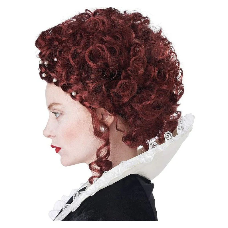 Elizabethan Lady Curly Red Wig - Image 2
