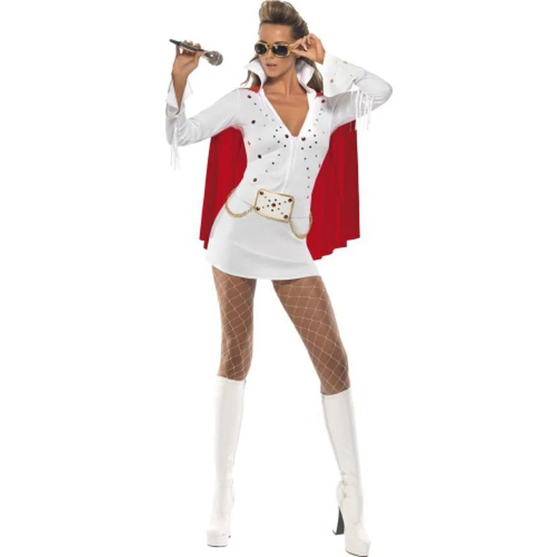 Elvis Viva Las Vegas Costume, White