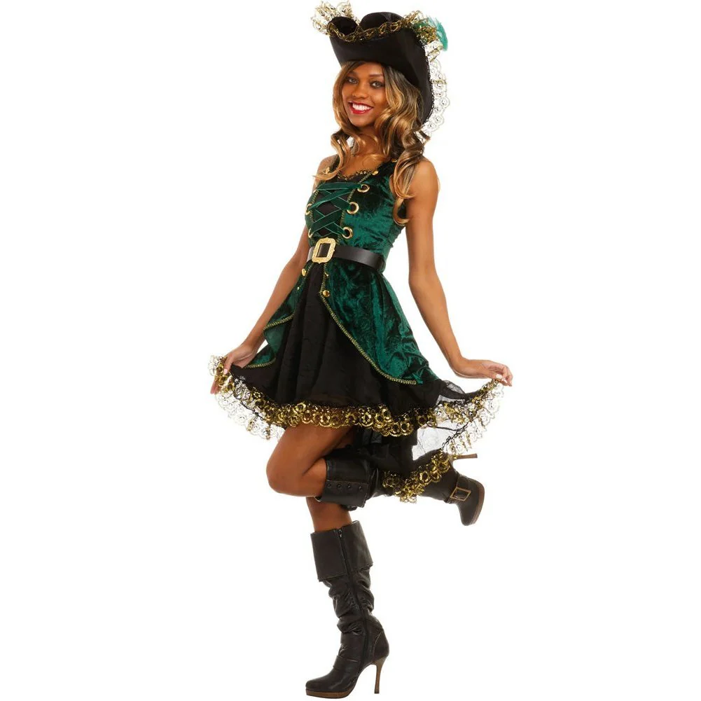 Emerald Pirate Womens Costume - Image 2