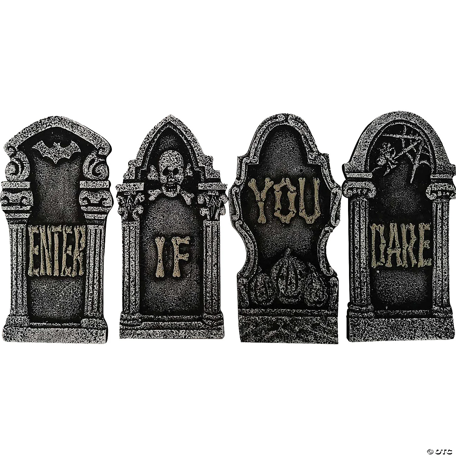 Enter If You Dare Tombstone Decoration Set - 4 Pc