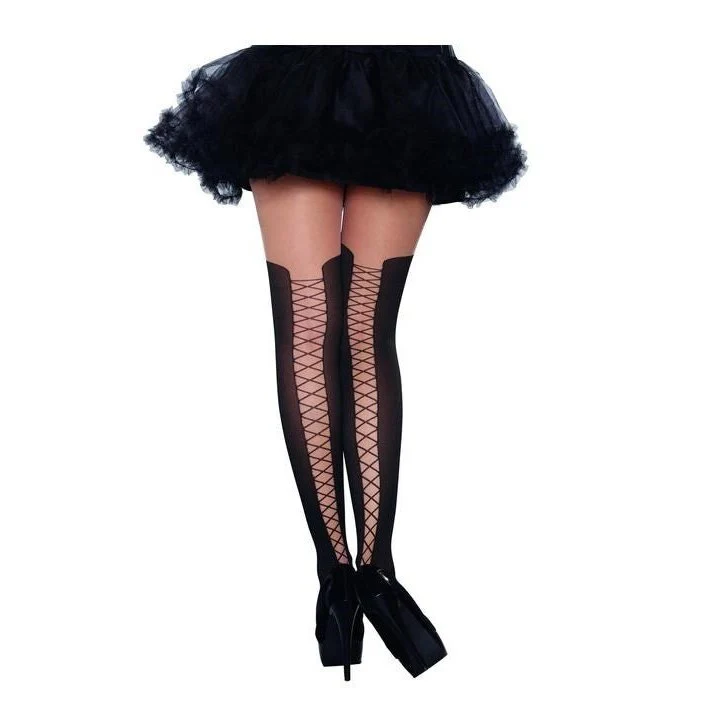 Faux Laceup Boot Pantyhose - Image 2