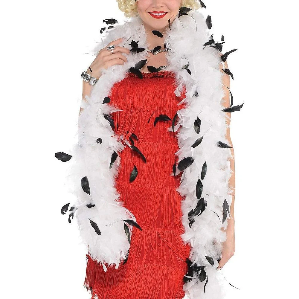 Feather Boa Black and White - Image 2