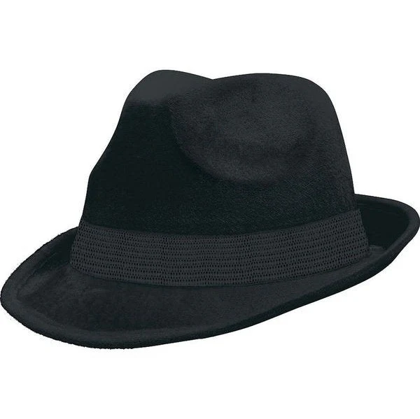 Fedora Velour Hat - Black