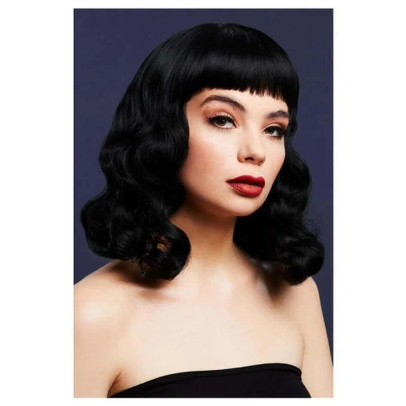 Fever Bettie Wig With Short Fringe, Black