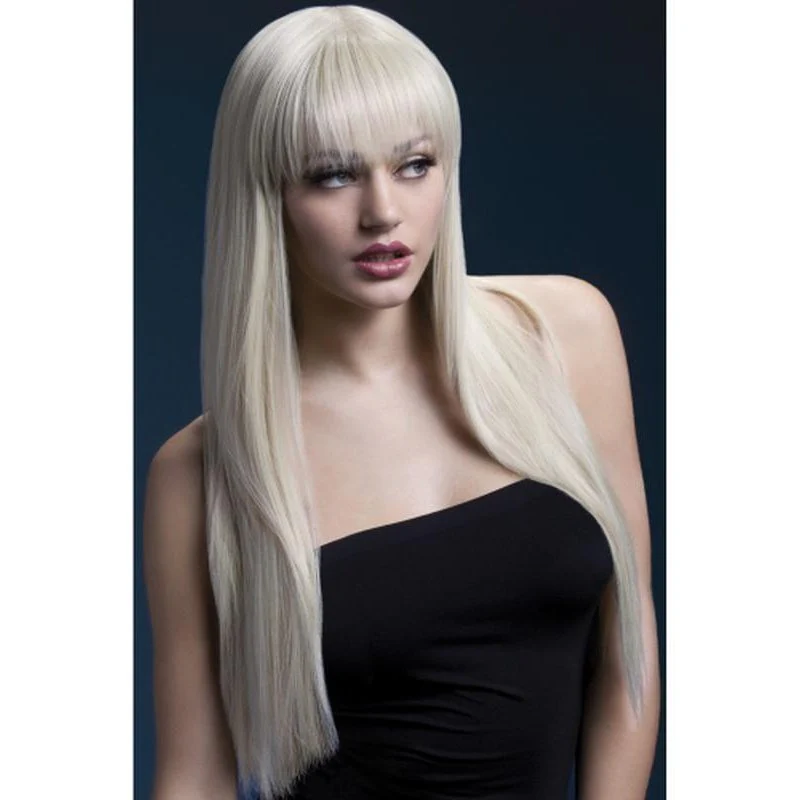 Fever Jessica Wig - Blonde, Long Straight with Fringe