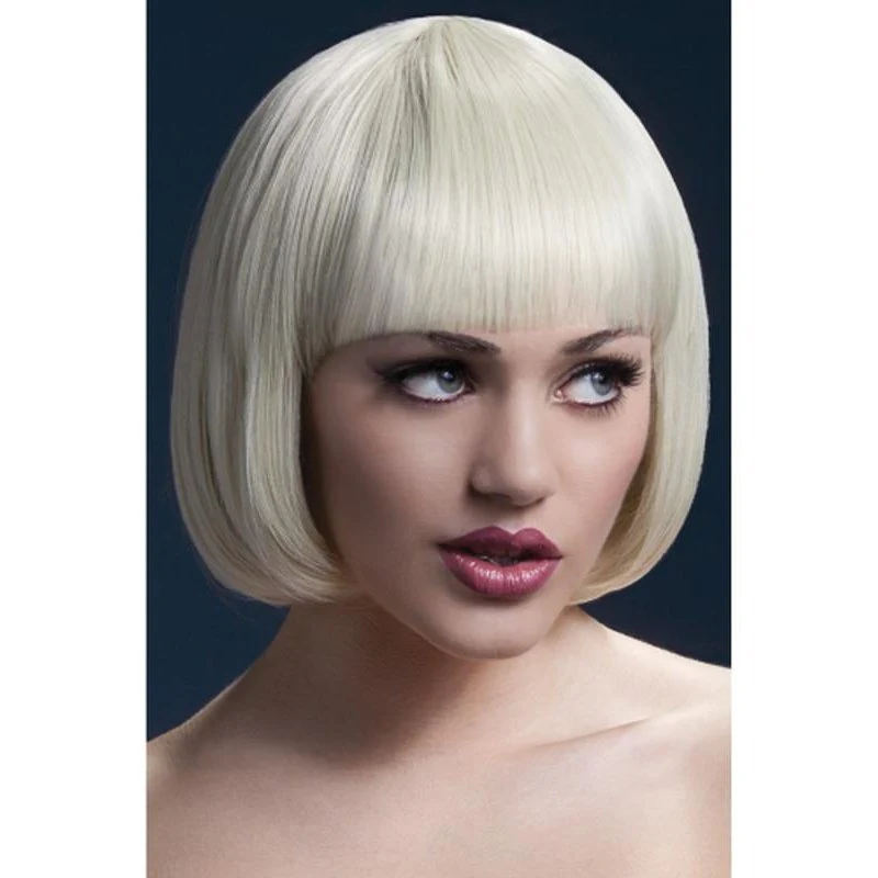 Fever Mia Wig - Blonde, Short Bob with Fringe