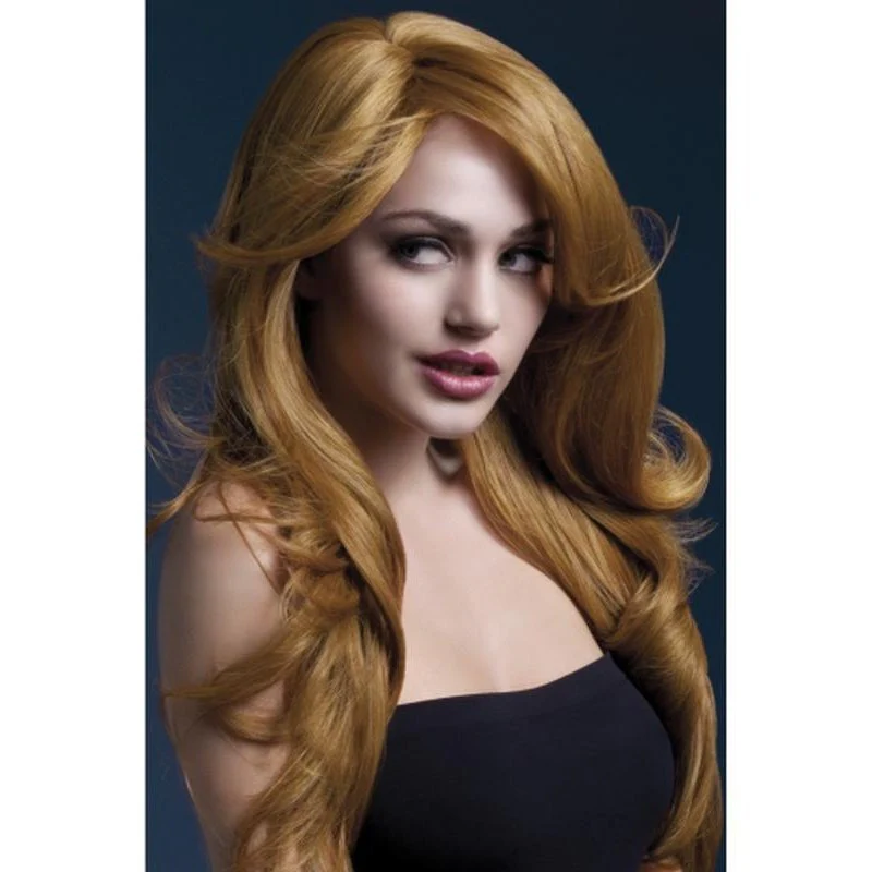 Fever Nicole Wig - Auburn, Soft Wave with Side Parting