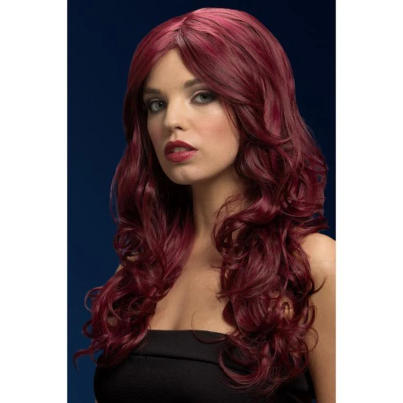 Fever Nicole Wig - Red Cherry, Soft Wave with Side Parting