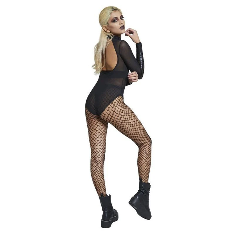 Fever Sheer Skeleton Costume, Black - Image 3