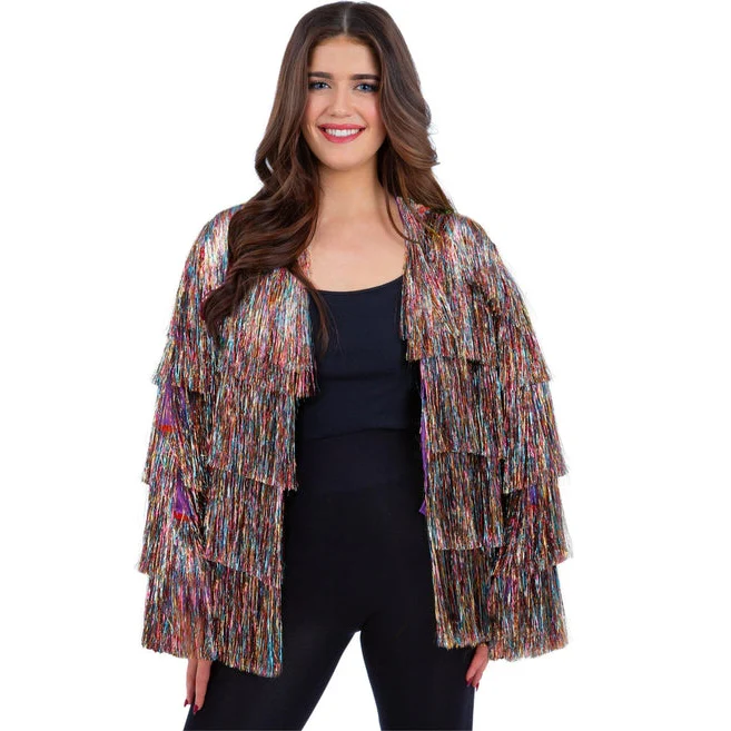 Fever Tinsel Festival Jacket, Rainbow Dreams