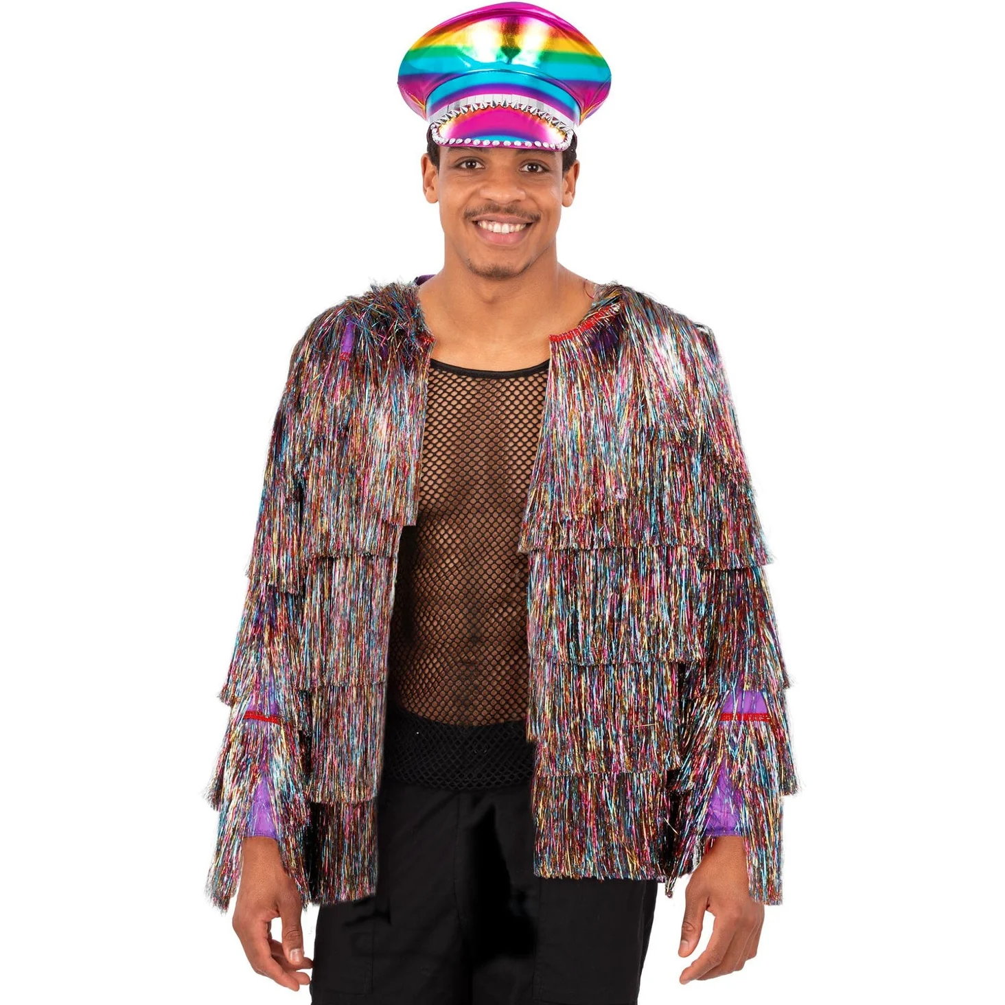 Fever Tinsel Festival Jacket, Rainbow Dreams - Image 2