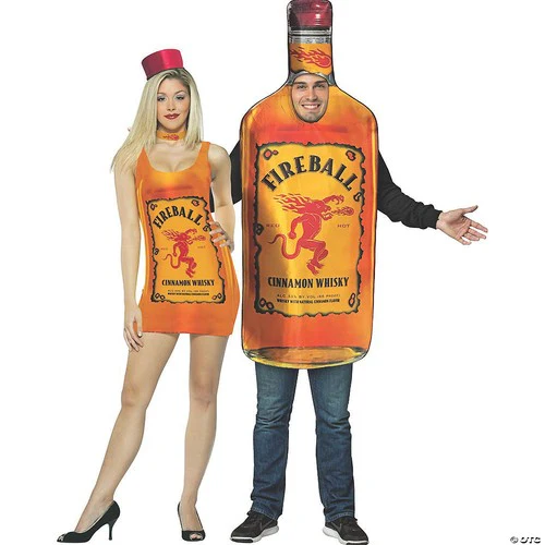 Fireball Whisky Couples Costume Set Adult