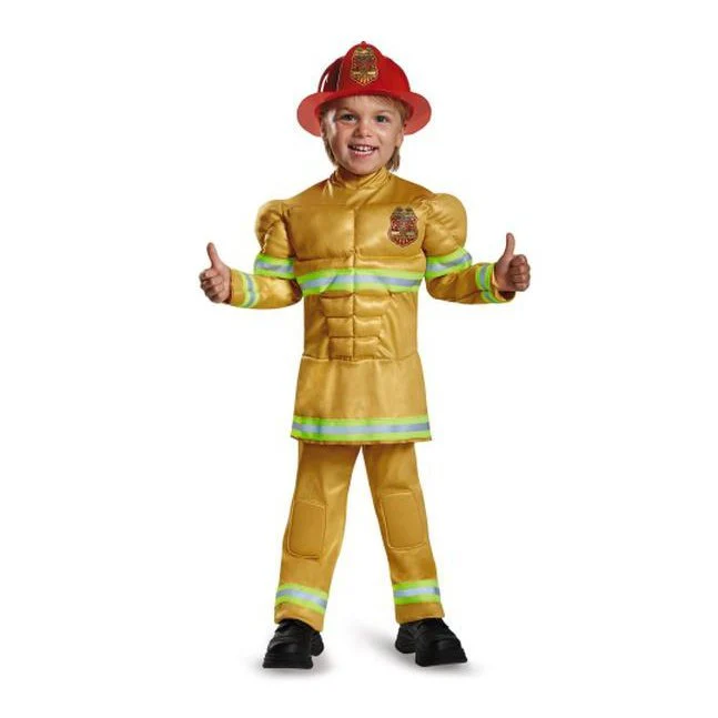 Fireman Toddler Muscle Costume