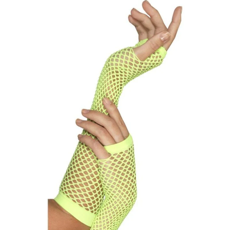 Fishnet Gloves Neon Green