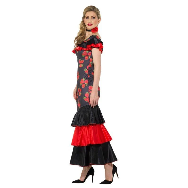 Flamenco Lady Costume, Black & Red - Image 2