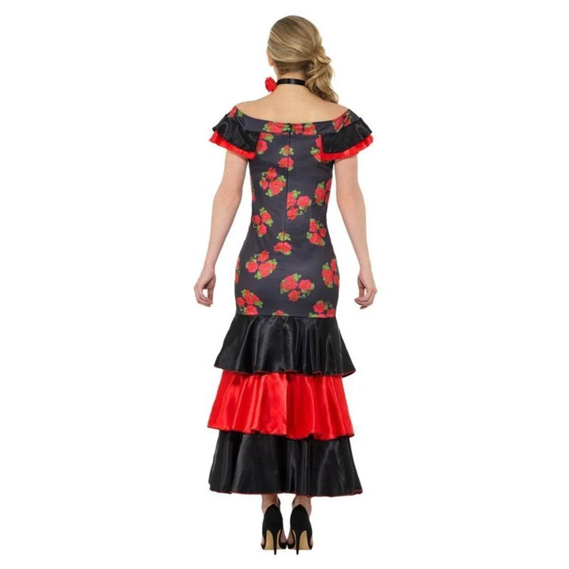 Flamenco Lady Costume, Black & Red - Image 3