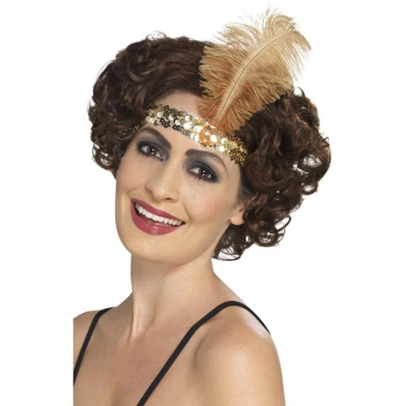 Flapper Headband, Gold