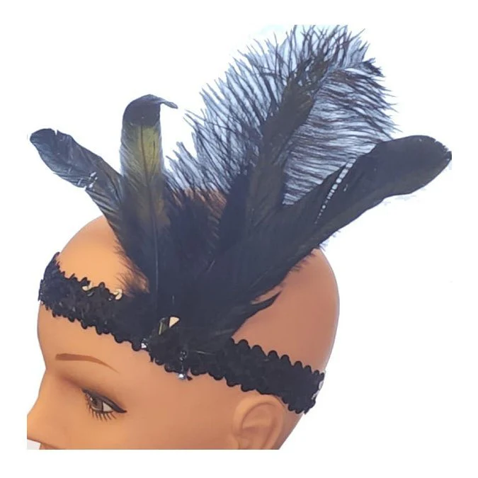 Flapper Headband Black (Uw)