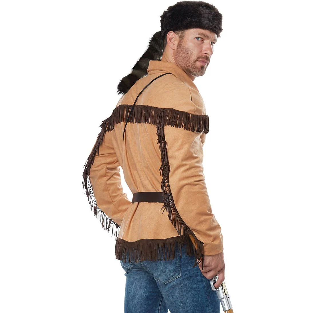 Frontier Man Davy Crockett Mens Colonial Costume - Image 2
