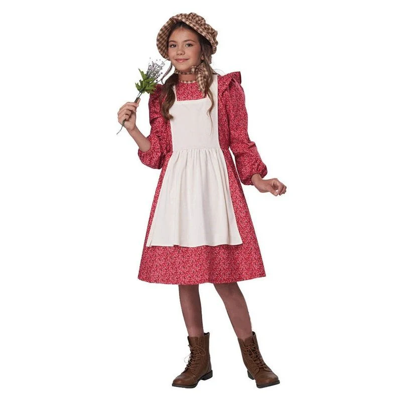 Frontier Settler Red Girls Costume