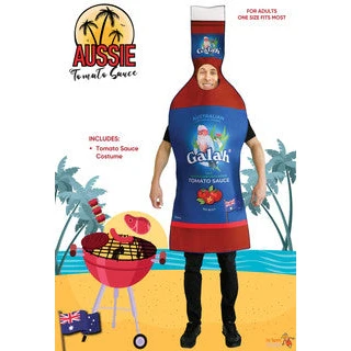 Galah Aussie Tomato Sauce Bottle Adult Costume - Image 2