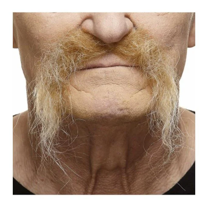 Ginger And Grey Bikie Moustache