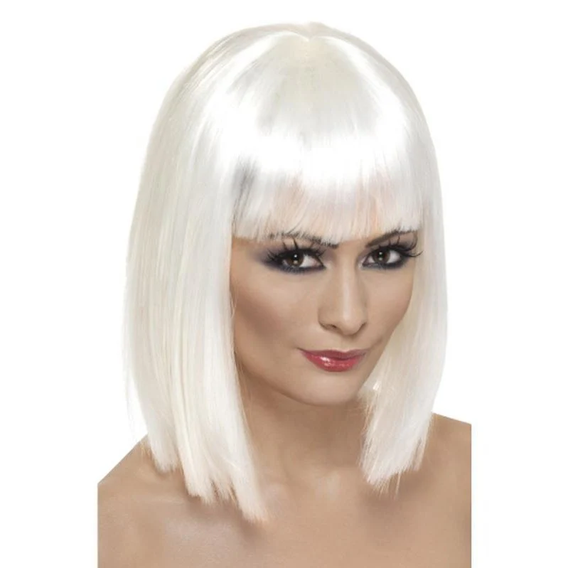 Glam Wig - White, Short
