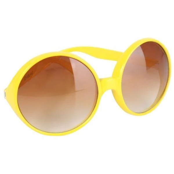 Glasses Hippie Yellow Brown Lenses