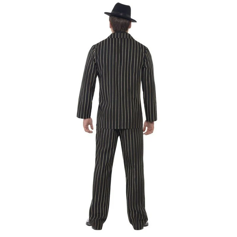 Gold Pinstripe Gangster Costume - Image 3