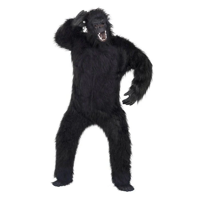 Gorilla Costume, Black With Bodysuit - Image 2