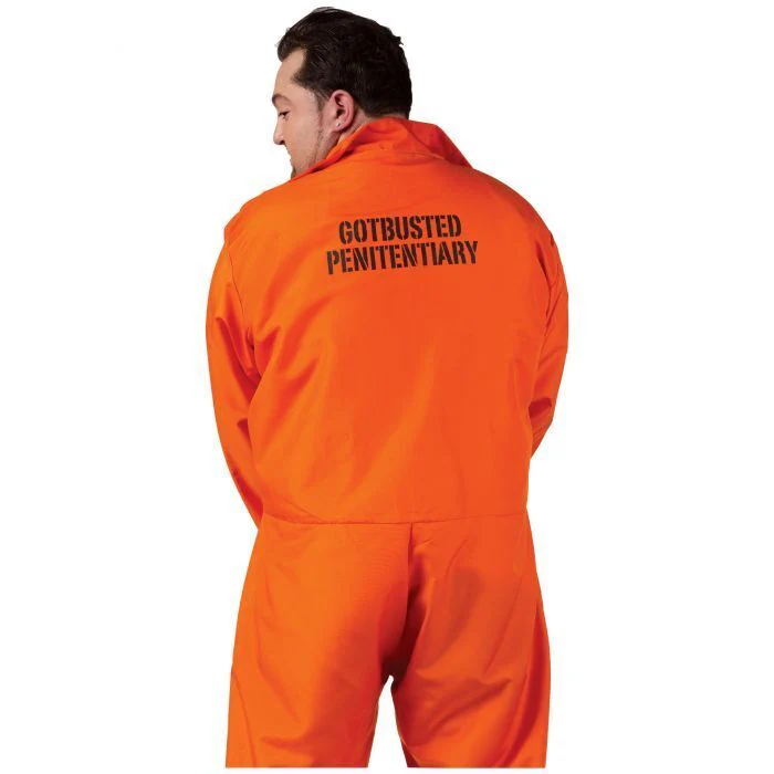 Got Busted Criminal Costume Orange Jumpsuit - Image 2