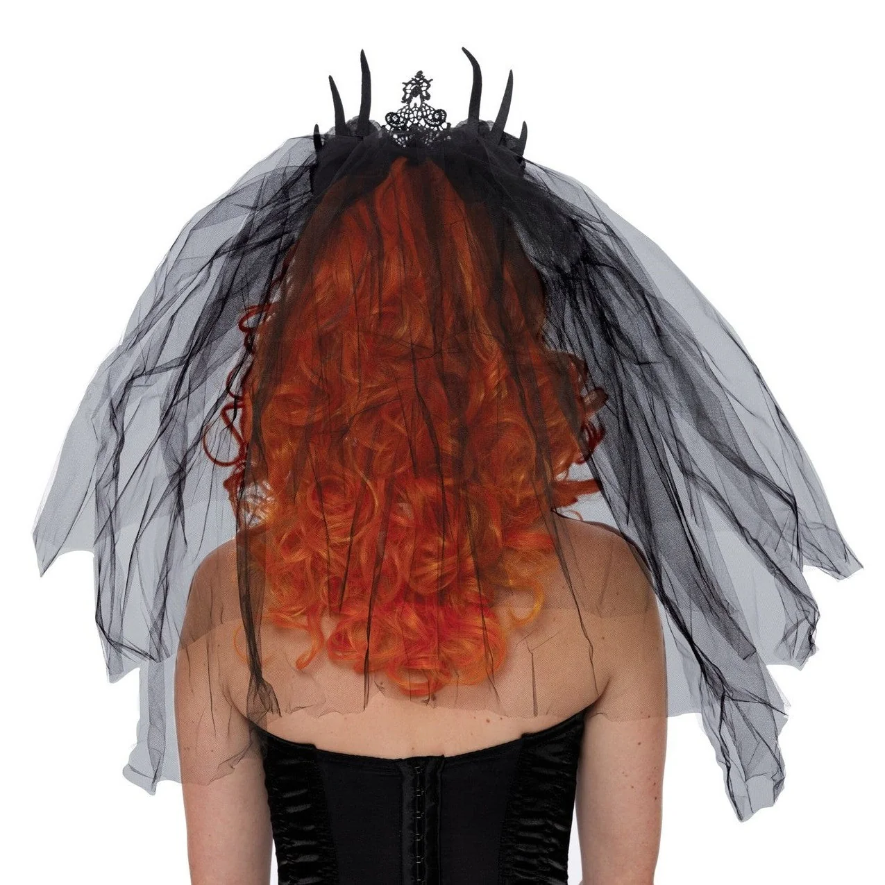 Gothic Headpiece with Venetian Lace - Image 3