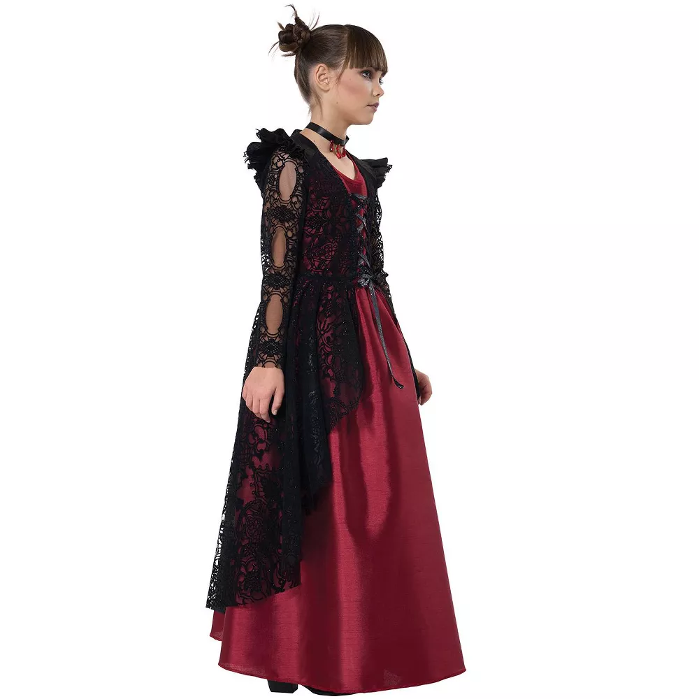 Gothic Lace Vampire Child Costume - Image 2