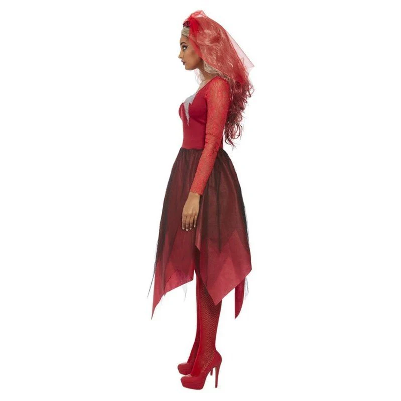Grave Yard Bride Costume, Red - Image 2