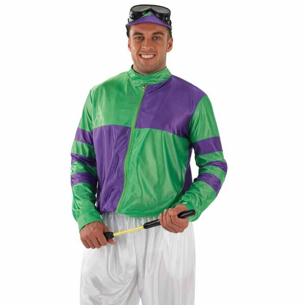 Green and Purple Jockey Mens Costume - Image 3
