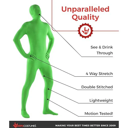 Green Morphsuit Adult Costume - Image 2
