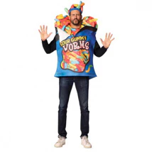 Gummy Worms Bag of Candy Adult Costume Tunic