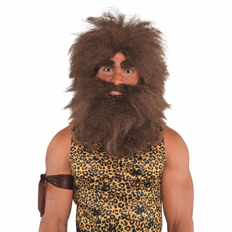 Hairy Caveman Wig, Brown