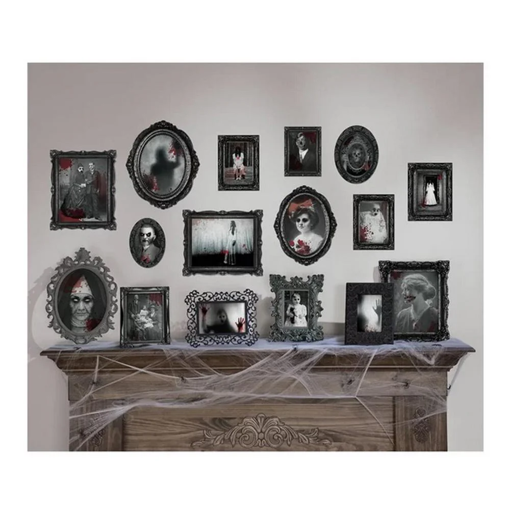 Halloween Dark Manor Framed Pictures Decoration Cutouts (Pk 30)