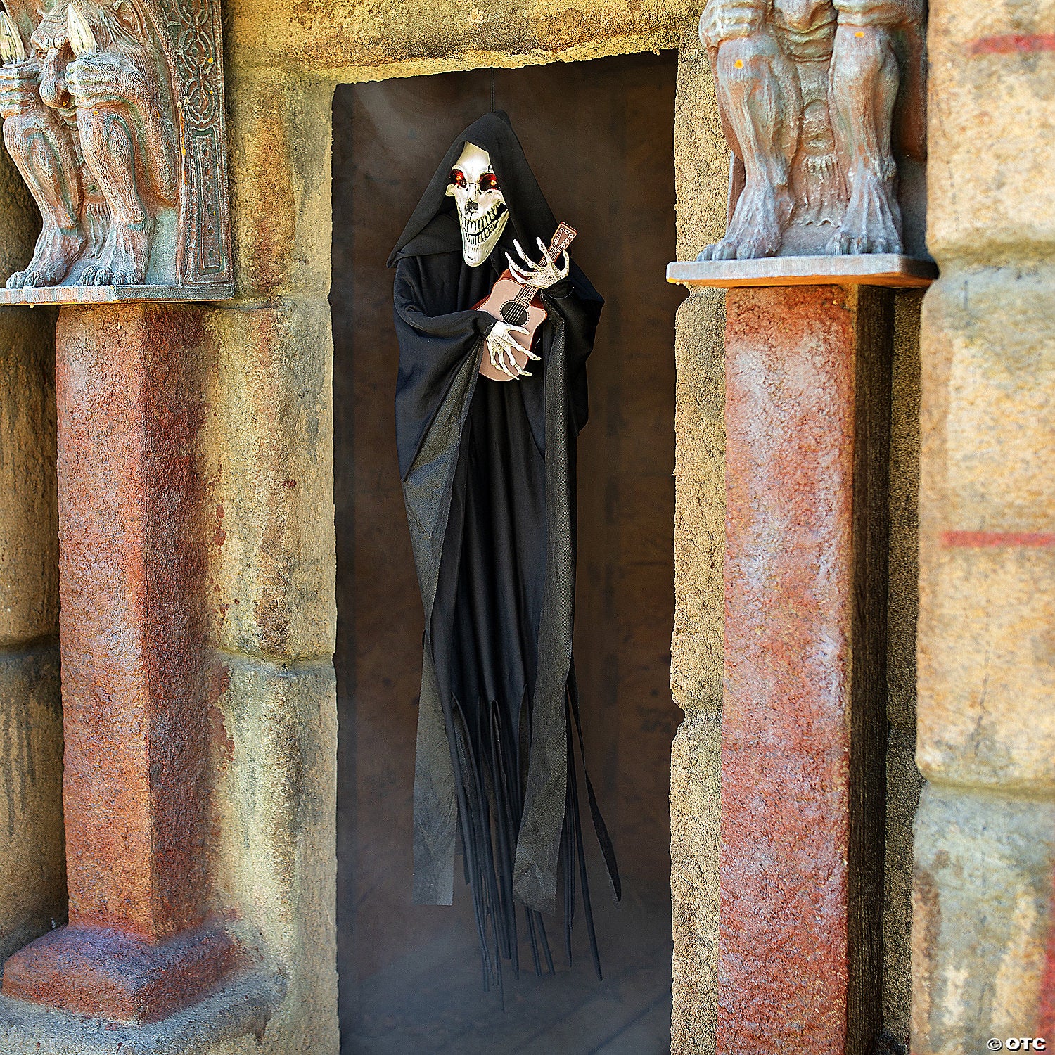 Hanging Singing Reaper with Guitar Animated Prop