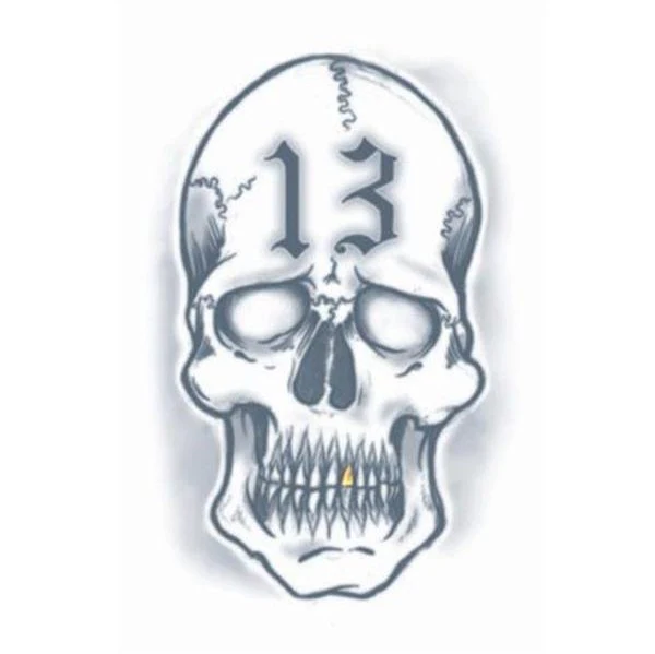 Prison – 13 Skull – Temporary Tattoo