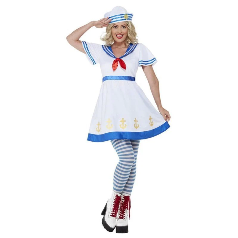 High Seas Sailor Costume, White, Female - Image 2