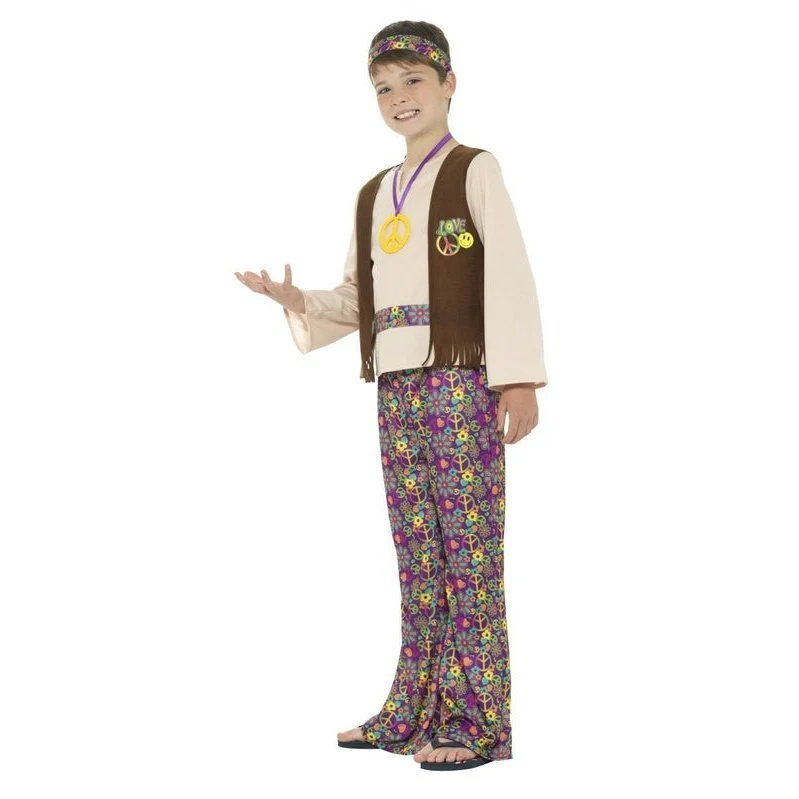 Hippie Boy Costume, with Top, Attached Waistcoat - Image 2