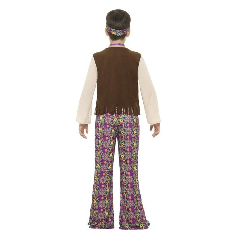 Hippie Boy Costume, with Top, Attached Waistcoat - Image 3