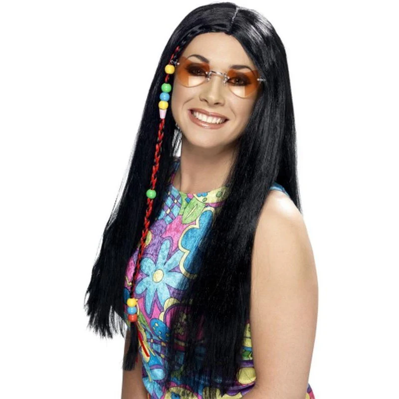 Hippy Party Wig - Black