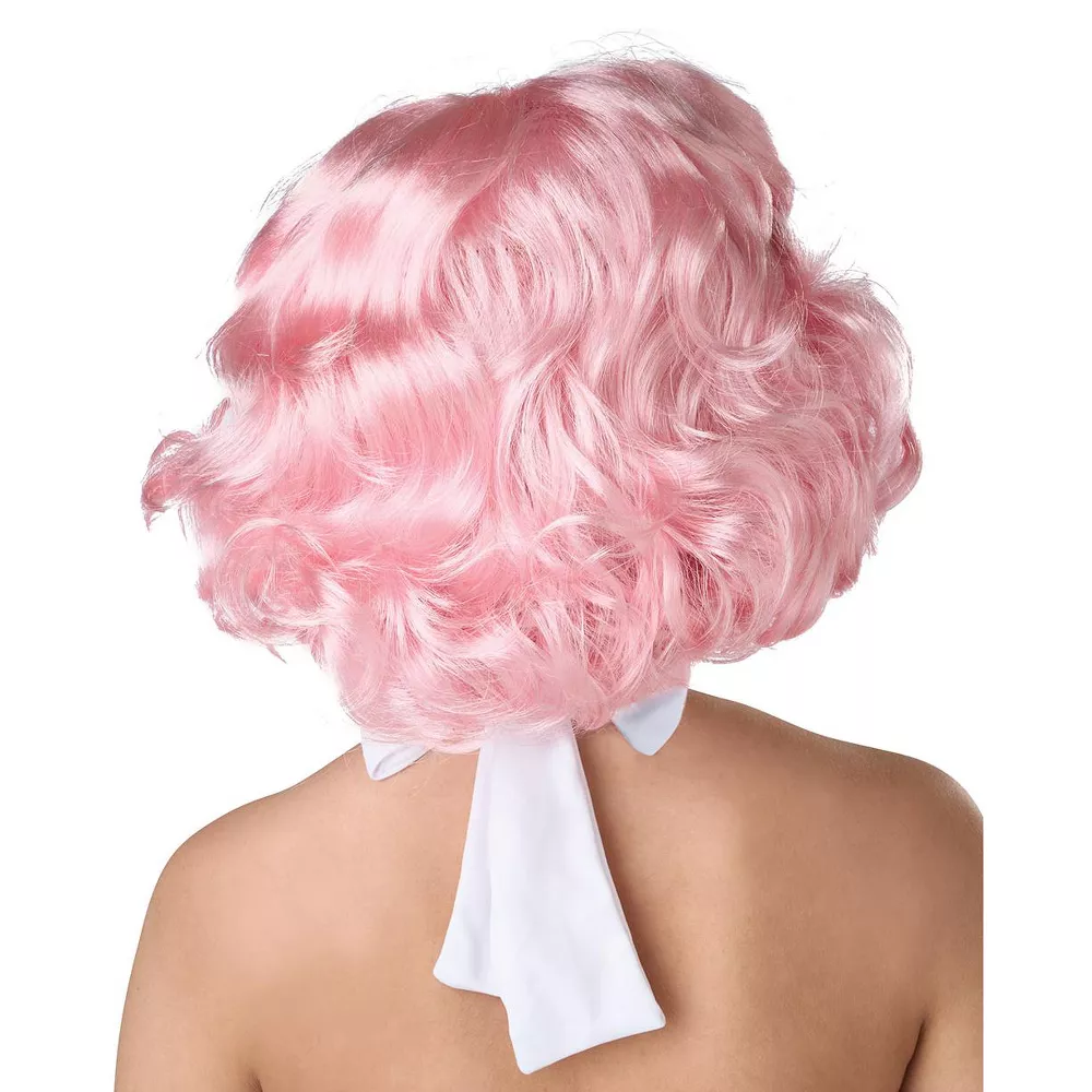 Hollywood Glamour Adult Wig (Pink) - Image 2