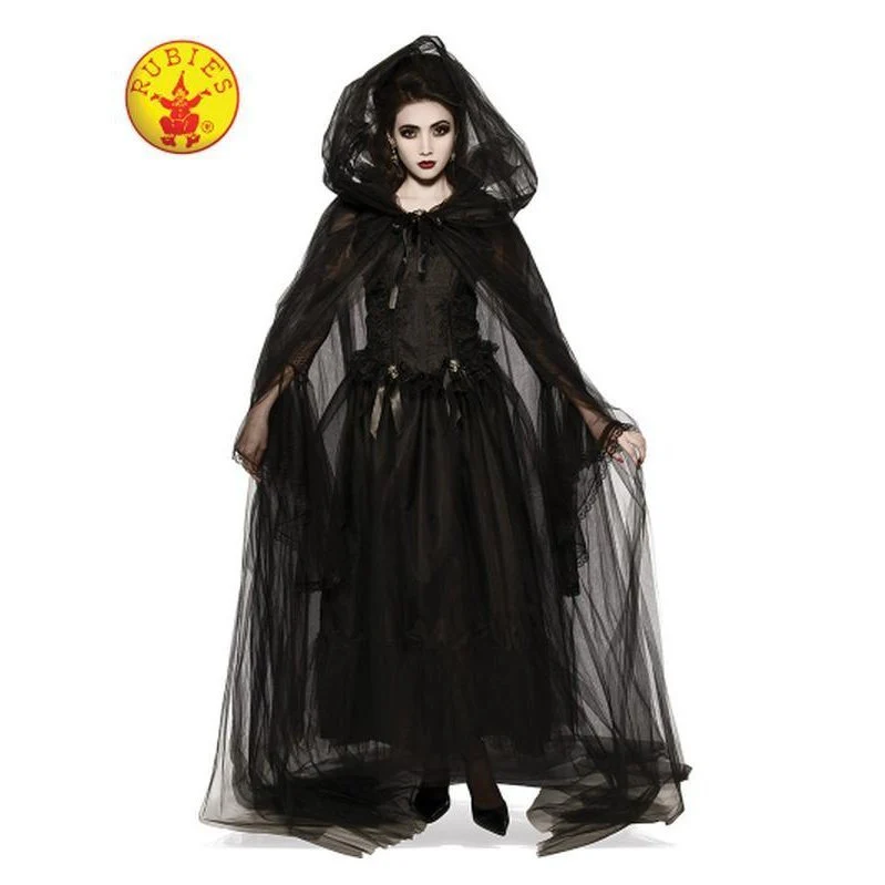 Hooded Cape Black Womens Size Std